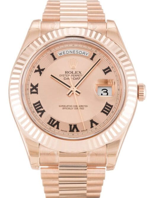 Rolex Day-Date II 41mm Rose Dial 218235 Super Clone